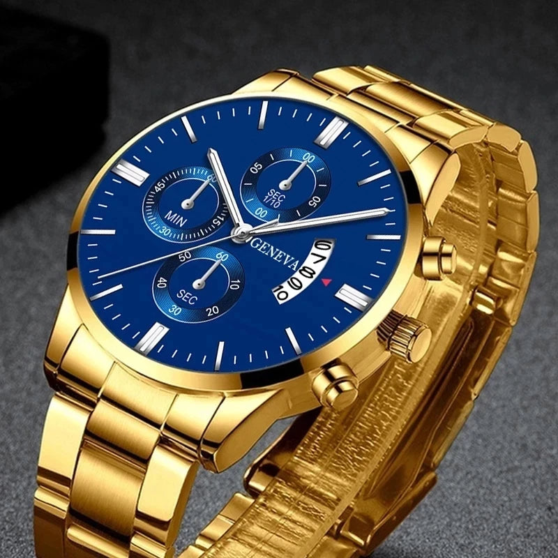Fashion Mens Sports Watches Luxury Men Stainless Steel Quartz Wrist Watch for Man Business Casual Leather Watch часы мужские