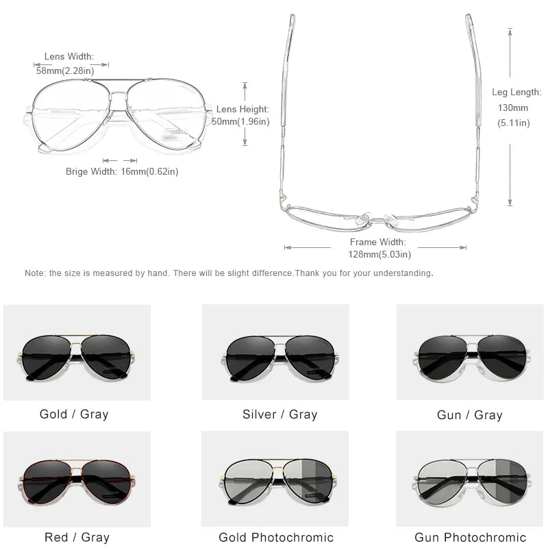 KINGSEVEN NEW Fashion Men's Aluminum Sunglasses Polarized Fishing Driving Sun glasses Brand Men UV400 Photochromism Lens Male