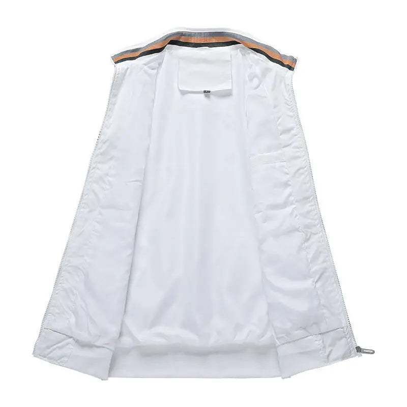 Embroidery CARTELO Autumn and Winter Men's Stand Collar Casual Zipper Jacket Outdoor Sports Coat Windbreaker Jacket for Men 2023
