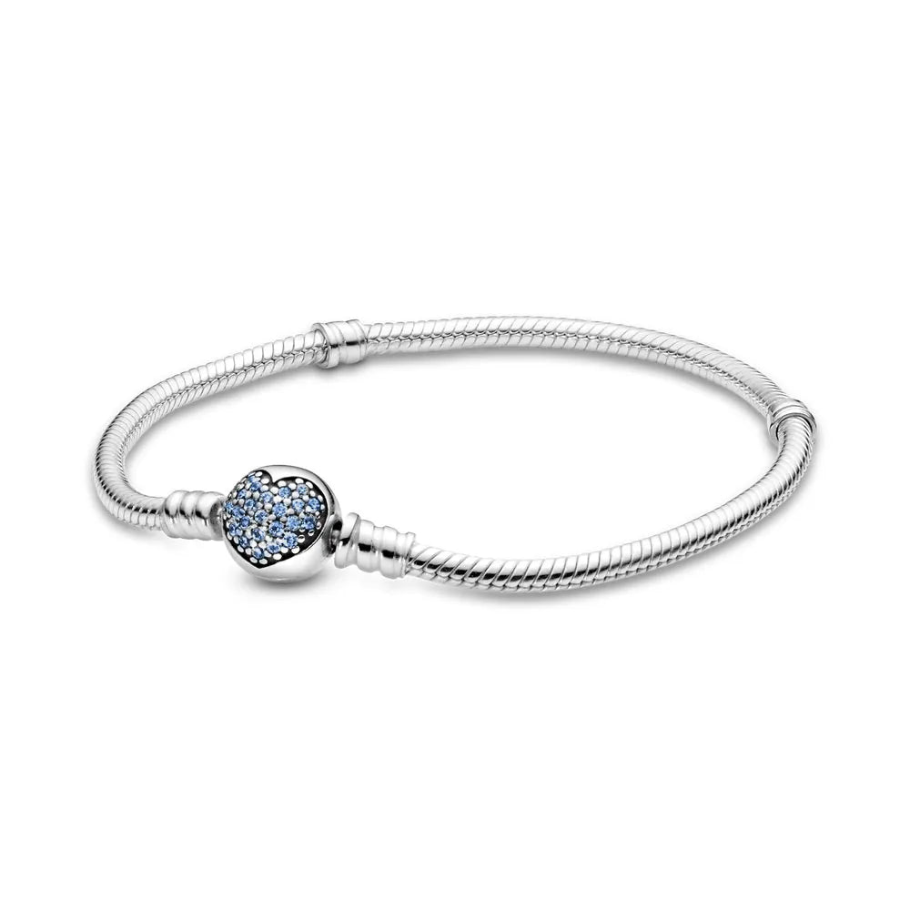 925 Silver Moments Heart Padlock Clasp Snake Chain Bracelet Family Tree You Are Loved Anniversary Gifts Valentines Day Diy