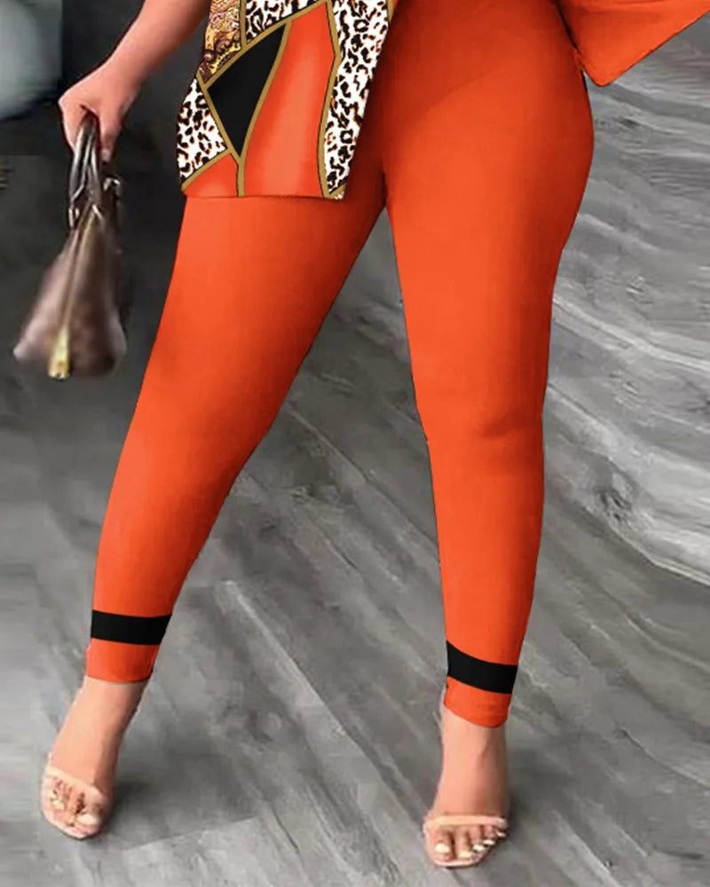 European and American women's summer new fashionable casual slit diagonal collar print suit zara woman 2022