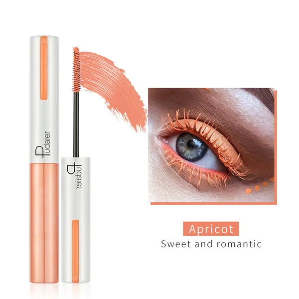 Pudaier Rainbow Colorful Mascara Professional Eyes Makeup Waterproof Easy Remove Punk Blue White Red Black Purple Lengthen Eyelashes Color Mascara