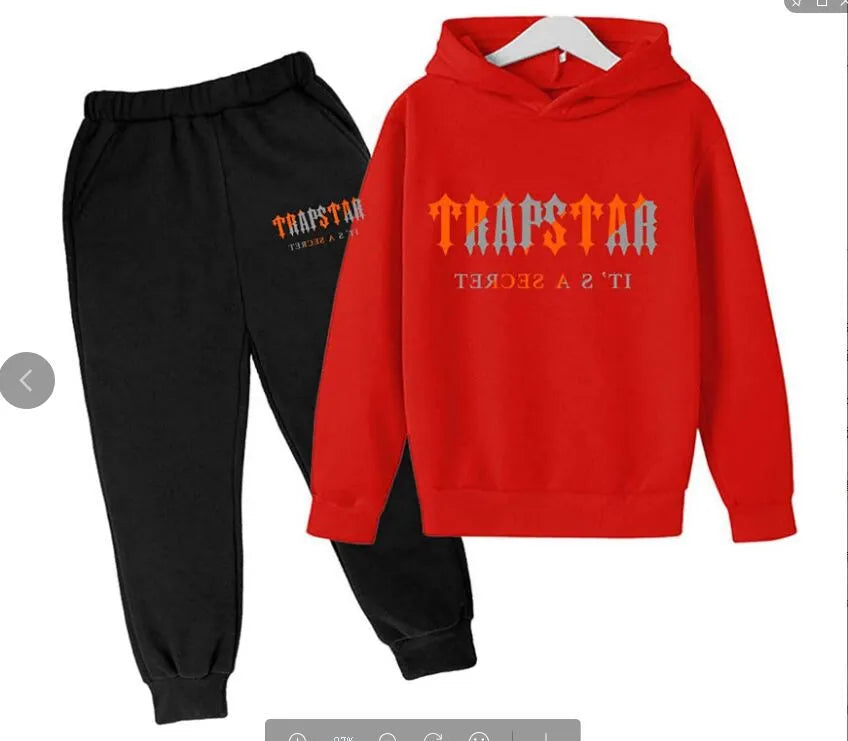 Tracksuit TRAPSTAR Kids designer clothes Sets Baby Printed Sweatshirt Multicolors Warm Two Pieces set Hoodie Coat Pants Clothing Fasion Boys e6Ha# 1