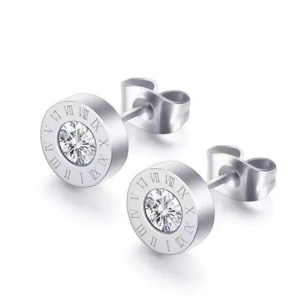 Cute Size Luxury Designer Women Fashion Stud Stainless Steel Lover Gifts High Polish Engagement Earrings Wholesale