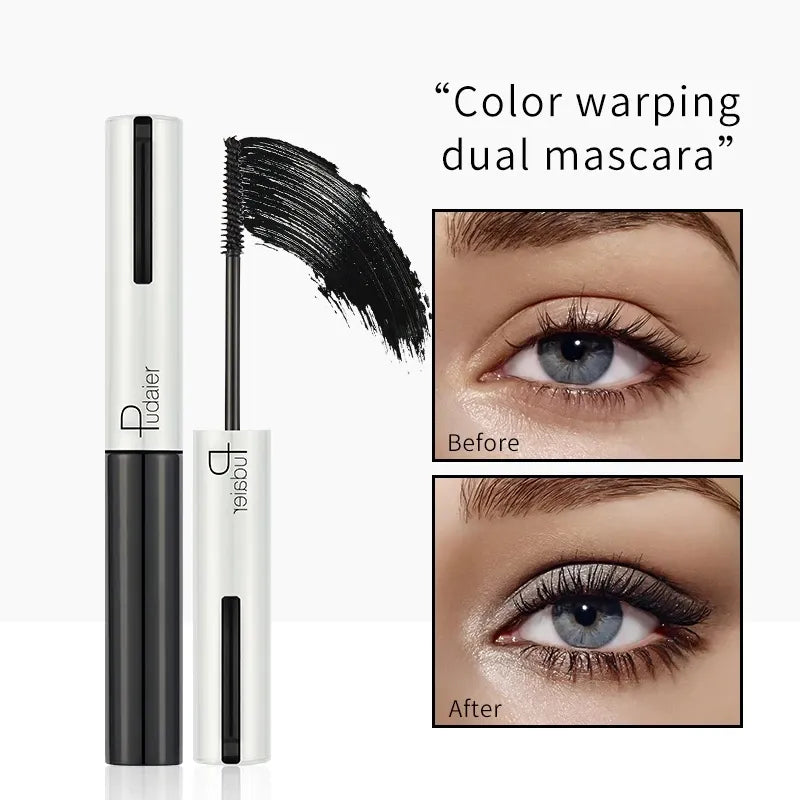 Pudaier Rainbow Colorful Mascara Professional Eyes Makeup Waterproof Easy Remove Punk Blue White Red Black Purple Lengthen Eyelashes Color Mascara