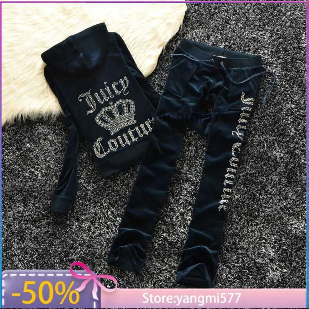 Juicy Apple Women's Tracksuit 2023 Summer Brand Sewing Suit Velvet Tracksuits Velour Suit Women Track Suit Hoodies Pants Met