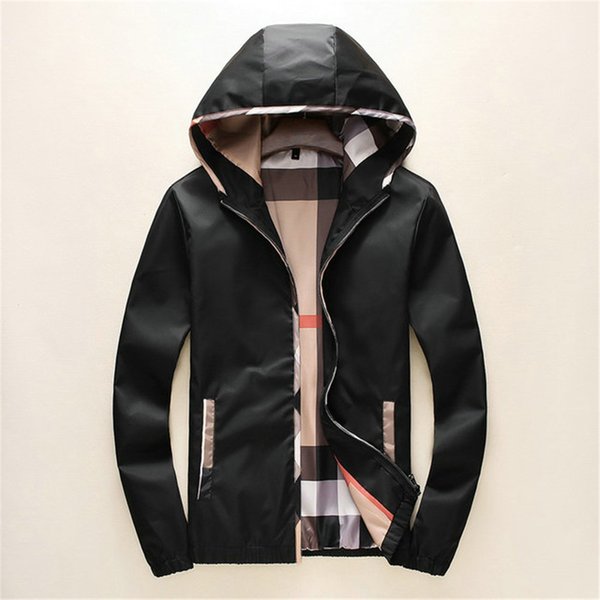 Luxury Brand Fashion Designer Men's Autumn Winter Warm Waterproof Windproof Jacket Fashion Casual Hip Hop Street Zipper Outdoor Jacket Plaid Stripe Asian size M-3XL