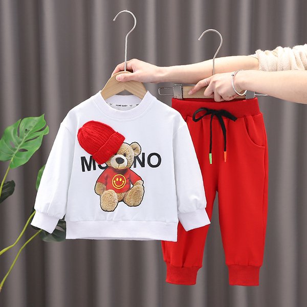 Baby Girls Boys Clothing Sets Children Casual Clothes Spring Kids Vacation Outfits Fall Cartoon Long Sleeve T Shirt Pants