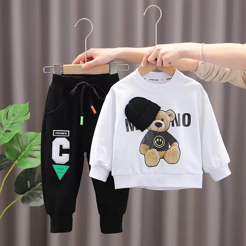 Baby Girls Boys Clothing Sets Children Casual Clothes Spring Kids Vacation Outfits Fall Cartoon Long Sleeve T Shirt Pants