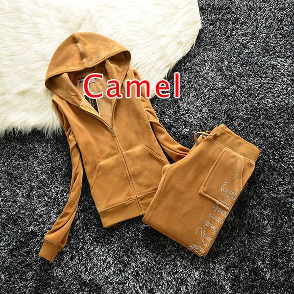 Juicy Apple Women's Tracksuit 2023 Summer Brand Sewing Suit Velvet Tracksuits Velour Suit Women Track Suit Hoodies Pants Met