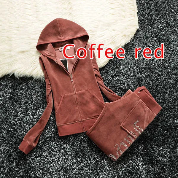 Juicy Apple Women's Tracksuit 2023 Summer Brand Sewing Suit Velvet Tracksuits Velour Suit Women Track Suit Hoodies Pants Met