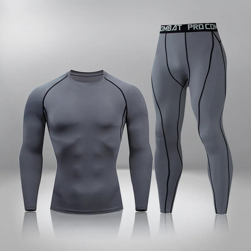 Winter Thermal Underwear Men Warm First Layer Man Undrewear Set Compression Quick Drying Second Skin Long Johns Sport 2 Sets