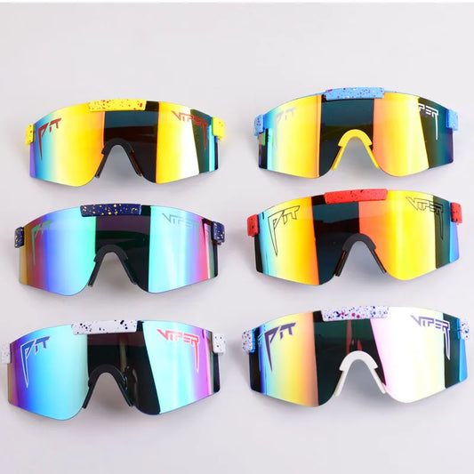 NEW  oversized pit viper Sunglasses mirrored RED lens tr90 frame uv400 protection Men Cycling Glasses Outdoor