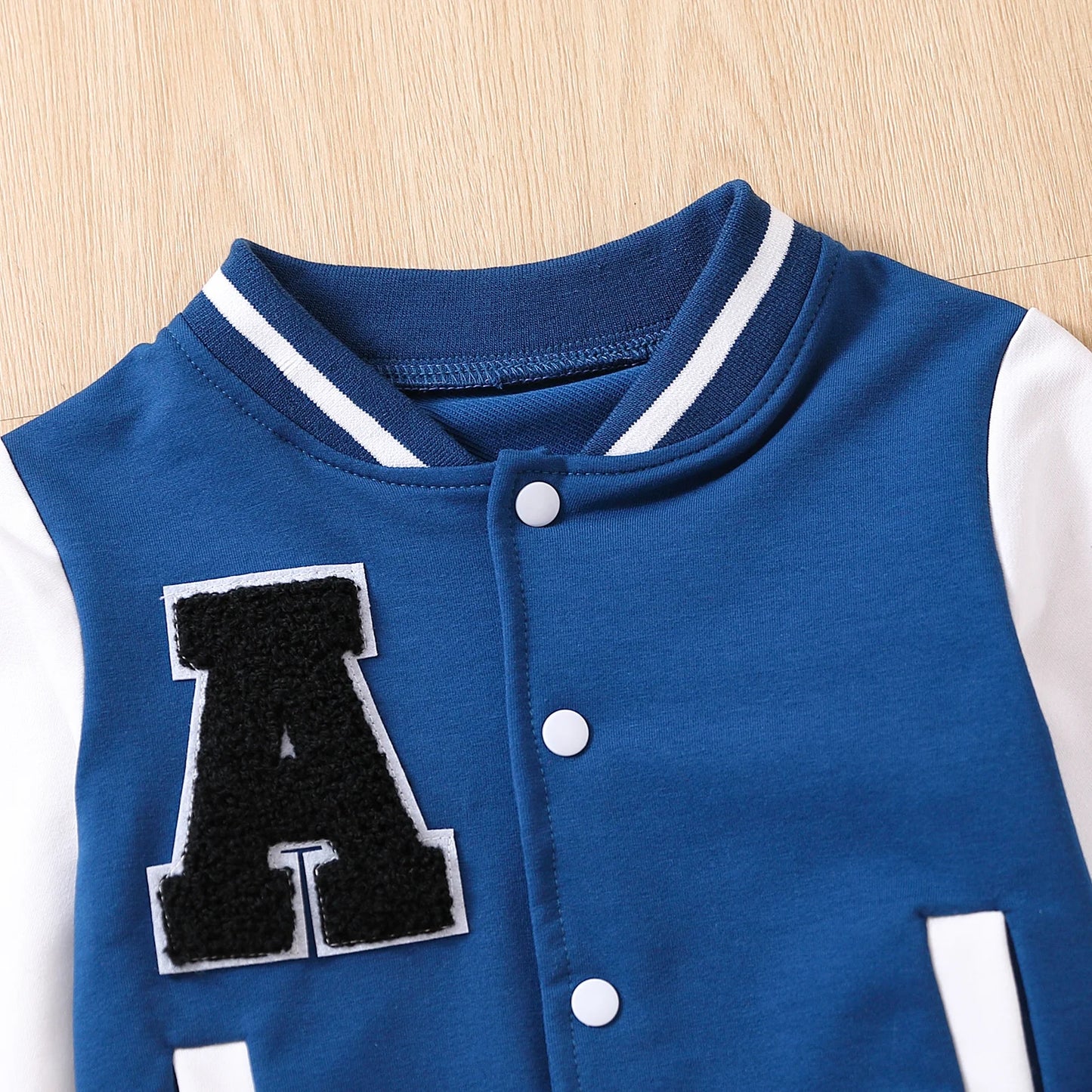 Spring Autumn And Winter Festival Boys And Girls Infant Long Sleeve Letter A Korean Casual Jacket