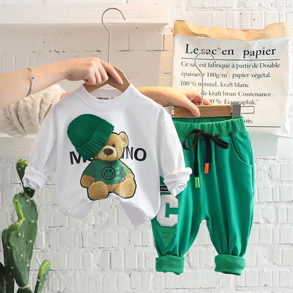 Baby Girls Boys Clothing Sets Children Casual Clothes Spring Kids Vacation Outfits Fall Cartoon Long Sleeve T Shirt Pants
