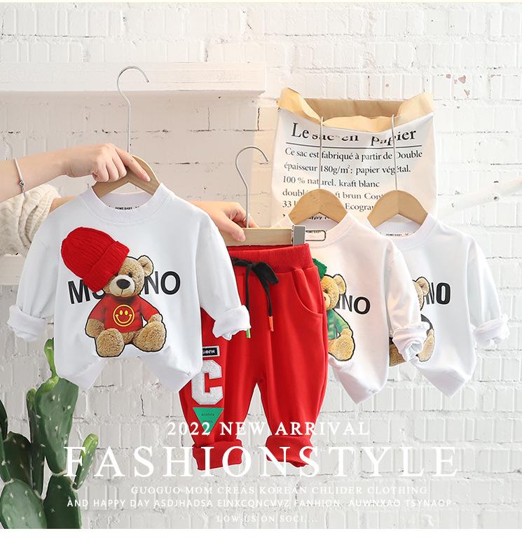 Baby Girls Boys Clothing Sets Children Casual Clothes Spring Kids Vacation Outfits Fall Cartoon Long Sleeve T Shirt Pants